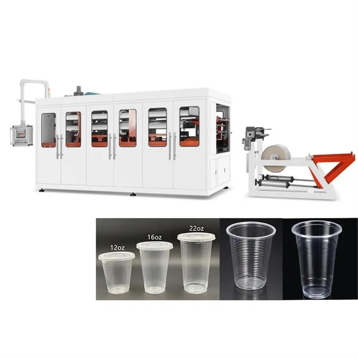 Transparent PP Bubble Tea Plastic Cup Thermoforming Machine